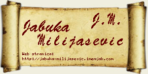 Jabuka Milijašević vizit kartica